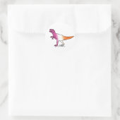 LESBIAN PRIDE DINOSAUR T-shirt Ronde Sticker (Tas)