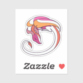 Lesbian Pride Dragon Sticker