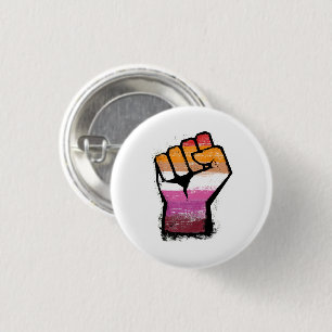 Lesbian Pride Fist Ronde Button 3,2 Cm
