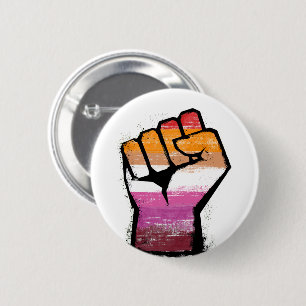 Lesbian Pride Fist Ronde Button 5,7 Cm