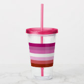 Lesbian Pride Flag Acryl Drinkbeker (Voorkant)