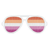 Lesbian Pride Flag Aviator Zonnebril (Voorkant)