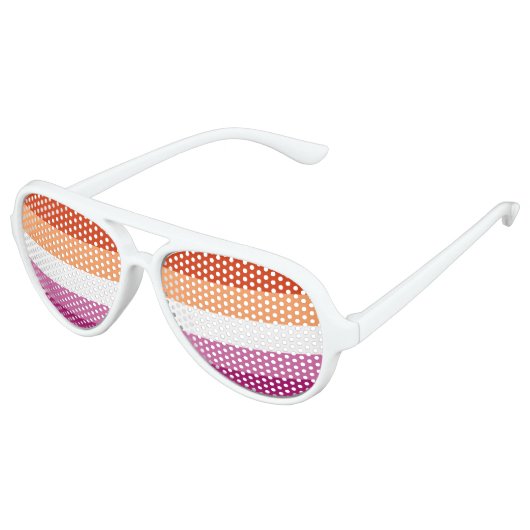 Lesbian Pride Flag Aviator Zonnebril (Gekanteld)