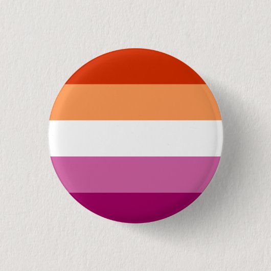 Lesbian Pride Flag Badge Ronde Button 3,2 Cm (Voorkant)