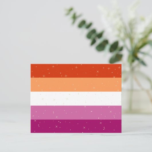 Lesbian Pride Flag Briefkaart (Staand voorkant)