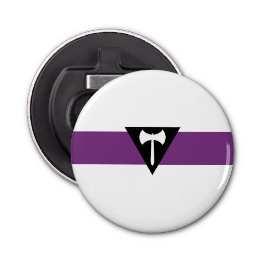 Lesbian Pride Flag Button Flesopener (Voorkant)