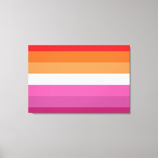Lesbian Pride Flag Canvas Afdruk (Voorkant)
