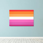 Lesbian Pride Flag Canvas Afdruk (Insitu (Houten vloer))