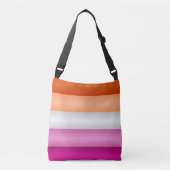 Lesbian Pride Flag Crossbody Tas (Voorkant)