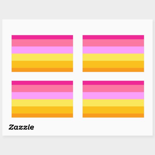 Lesbian Pride Flag (Dawn) Rechthoekige Sticker (Vel)