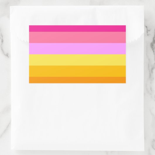 Lesbian Pride Flag (Dawn) Rechthoekige Sticker (Tas)