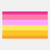 Lesbian Pride Flag (Dawn) Rechthoekige Sticker (Voorkant)