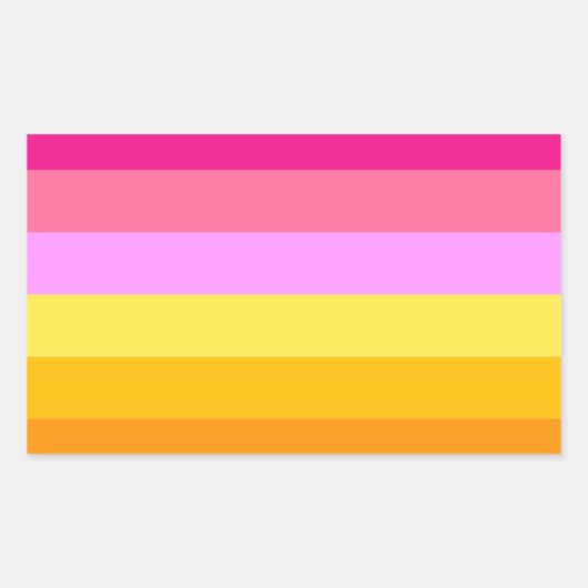 Lesbian Pride Flag (Dawn) Rechthoekige Sticker (Voorkant)