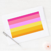 Lesbian Pride Flag (Dawn) Rechthoekige Sticker (Envelop)