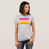 Lesbian Pride Flag (Dawn) T-shirt (Voorkant volledig)