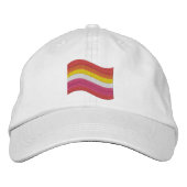 Lesbian Pride Flag Embroiged Baseball Pet (Voorkant)