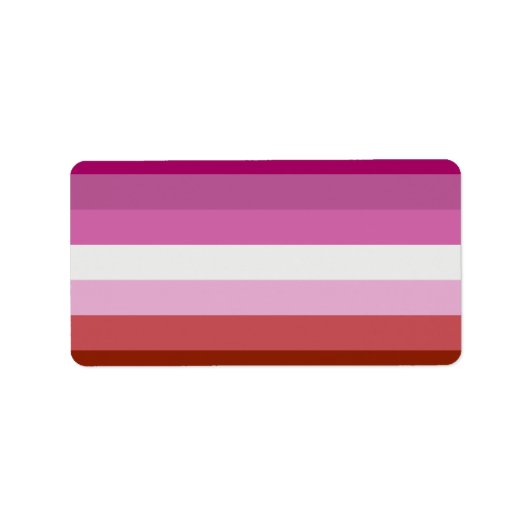 Lesbian Pride Flag Etiket (Voorkant)