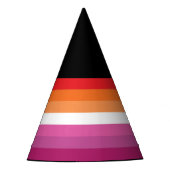 Lesbian Pride Flag Feesthoedjes (Voorkant)