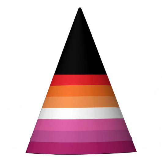 Lesbian Pride Flag Feesthoedjes (Voorkant)