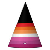 Lesbian Pride Flag Feesthoedjes (Links)