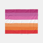 Lesbian Pride Flag Fleece Deken (Voorkant (Horizontaal))