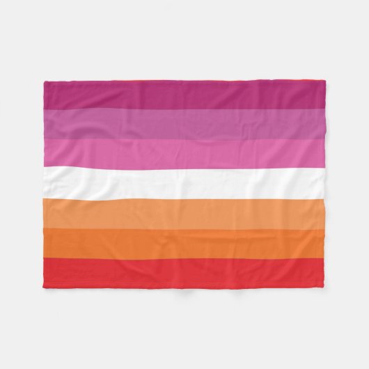 Lesbian Pride Flag Fleece Deken (Voorkant (Horizontaal))