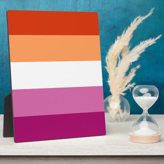 Lesbian Pride Flag Fotoplaat (Zijkant)