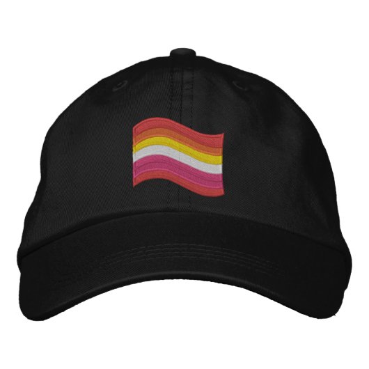 Lesbian Pride Flag Geborduurde Pet (Voorkant)