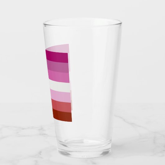 Lesbian Pride Flag Glas (Links)
