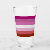 Lesbian Pride Flag Glas (Voorkant)