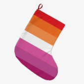 Lesbian Pride Flag Grote Kerstsok (Voorkant (Hangend))