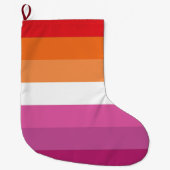 Lesbian Pride Flag Grote Kerstsok (Voorkant)