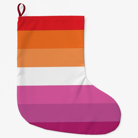 Lesbian Pride Flag Grote Kerstsok (Voorkant)