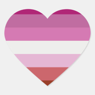 Lesbian Pride Flag Hart Sticker