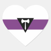 Lesbian Pride Flag Hart Sticker (Voorkant)