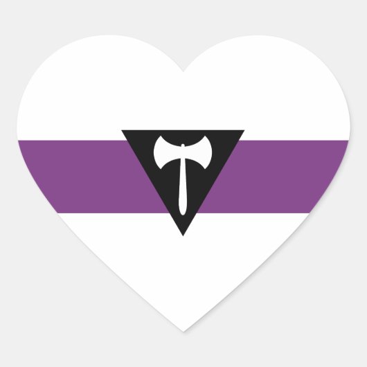 Lesbian Pride Flag Hart Sticker (Voorkant)