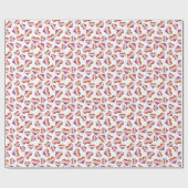 Lesbian Pride Flag Hearts Wrapping Paper Cadeaupapier (Vlak)