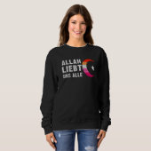 Lesbian Pride Flag Hilal crescent moon Islam  1 Trui (Voorkant volledig)