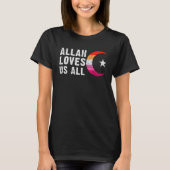 Lesbian Pride Flag Hilal crescent moon Islam T-shirt (Voorkant)