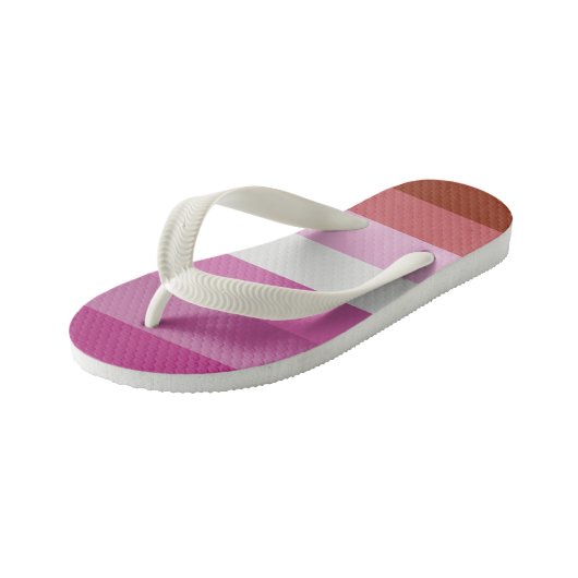 Lesbian Pride Flag Kinder Teenslippers (Schuin)