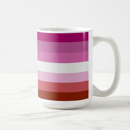 Lesbian Pride Flag Koffiemok (Rechts)