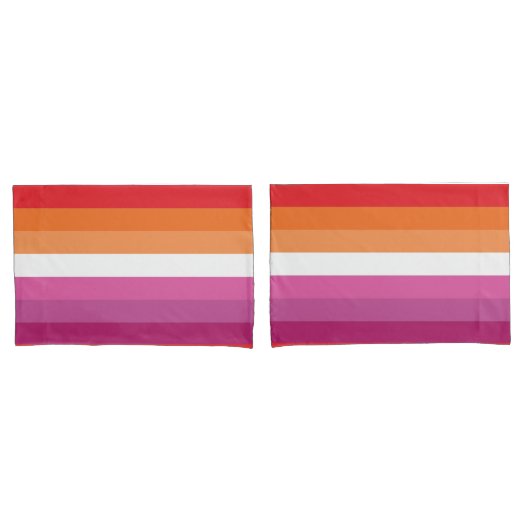 Lesbian Pride Flag Kussensloop (Voorkant-Set)