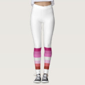 Lesbian Pride Flag Leggings (Voorkant)