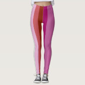 Lesbian Pride Flag LGBT Vertical Stripe Leggings (Voorkant)