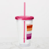 Lesbian Pride Flag LGBTQ Acryl Drinkbeker (Rechts)