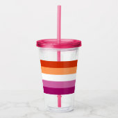 Lesbian Pride Flag LGBTQ Acryl Drinkbeker (Voorkant)
