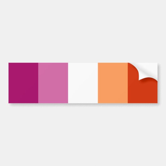 Lesbian Pride Flag LGBTQ Bumpersticker (Voorkant)
