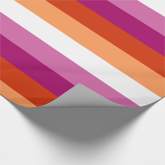 Lesbian Pride Flag LGBTQ Cadeaupapier (Hoek)
