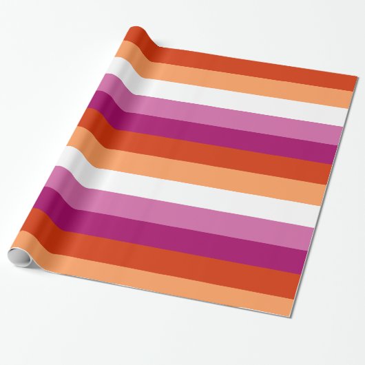 Lesbian Pride Flag LGBTQ Cadeaupapier (Uitgerold)