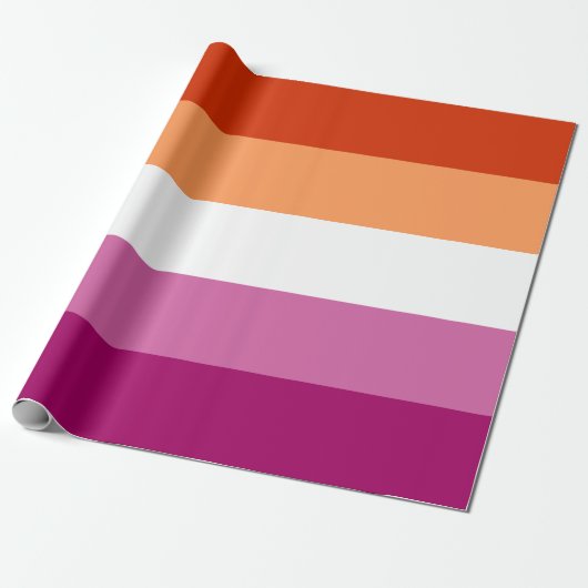 Lesbian Pride Flag LGBTQ Cadeaupapier (Uitgerold)